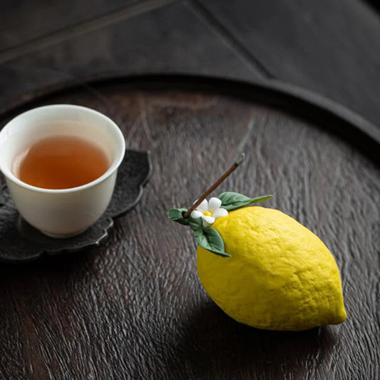 Creative Ceramic Lemon Incense Stick Holder for Home Décor