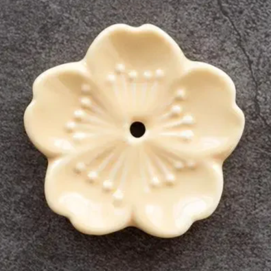 Elegant Ceramic Sakura Incense Stick Holder for Home Décor
