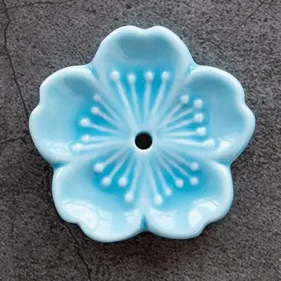 Elegant Ceramic Sakura Incense Stick Holder for Home Décor