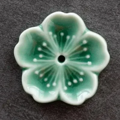 Elegant Ceramic Sakura Incense Stick Holder for Home Décor