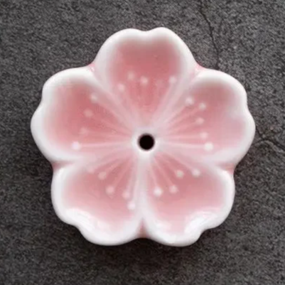 Elegant Ceramic Sakura Incense Stick Holder for Home Décor