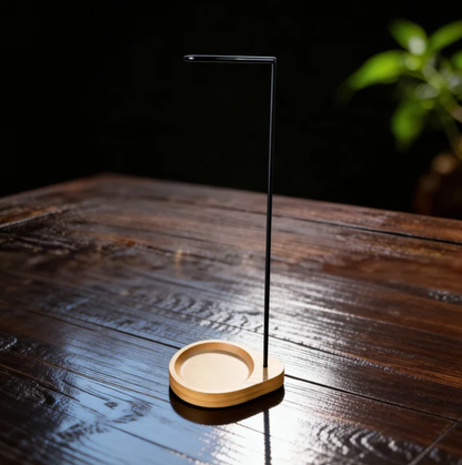 Minimalist Wood & Metal Upside-Down Incense Holder