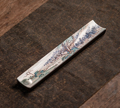 Elegant Ceramic Incense Burner Holder Stick Plate