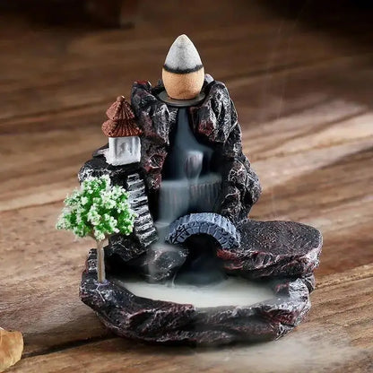 Zen Mountain Waterfall Backflow Incense Burner