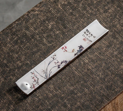 Elegant Ceramic Incense Burner Holder Stick Plate