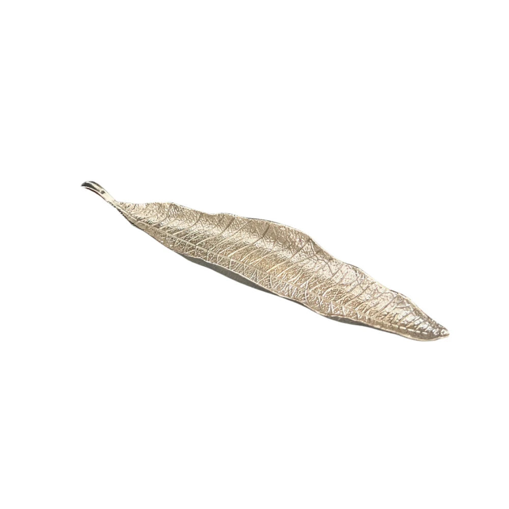 Incense Holder Leaf Shaped Incense Stick Tray Holder Alloy Antique Leaf Incense Burner Jewelry Tray Holder for