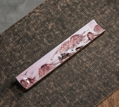 Elegant Ceramic Incense Burner Holder Stick Plate