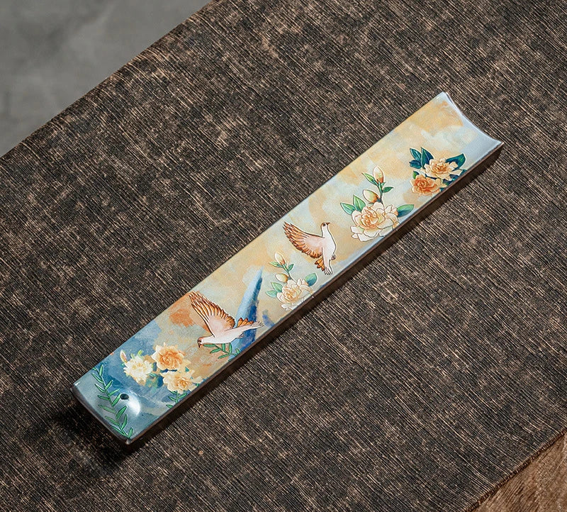 Elegant Ceramic Incense Burner Holder Stick Plate