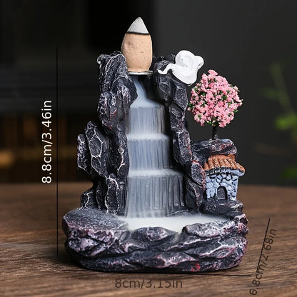 Zen Mountain Waterfall Backflow Incense Burner