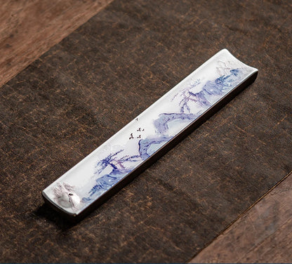 Elegant Ceramic Incense Burner Holder Stick Plate