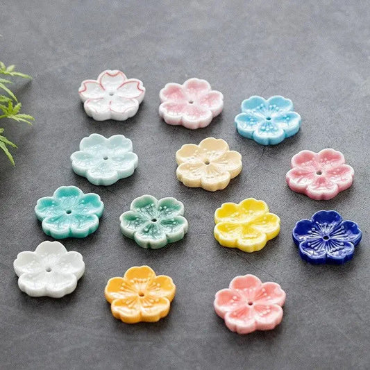 Elegant Ceramic Sakura Incense Stick Holder for Home Décor