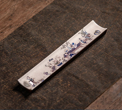 Elegant Ceramic Incense Burner Holder Stick Plate