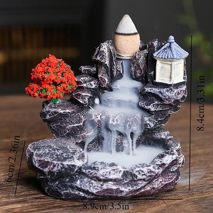 Zen Mountain Waterfall Backflow Incense Burner