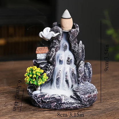 Zen Mountain Waterfall Backflow Incense Burner