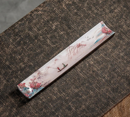 Elegant Ceramic Incense Burner Holder Stick Plate