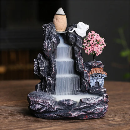 Zen Mountain Waterfall Backflow Incense Burner