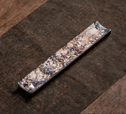 Elegant Ceramic Incense Burner Holder Stick Plate