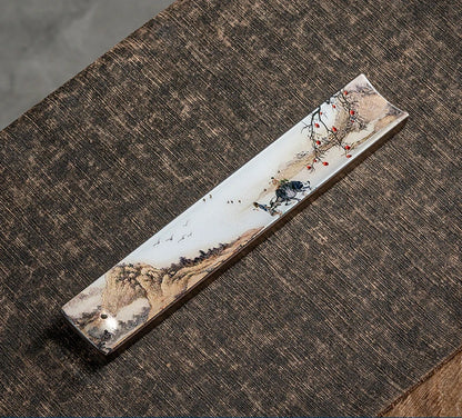 Elegant Ceramic Incense Burner Holder Stick Plate