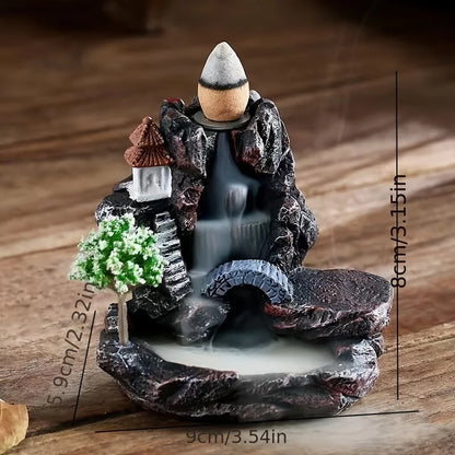Zen Mountain Waterfall Backflow Incense Burner