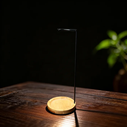 Minimalist Wood & Metal Upside-Down Incense Holder