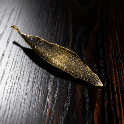 Elegant Metal Leaf Incense Burner for Home Decor & Relaxation
