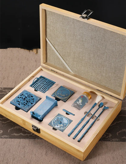 Brass Incense Seal Kit for Traditional Incense Rituals, 9pcs