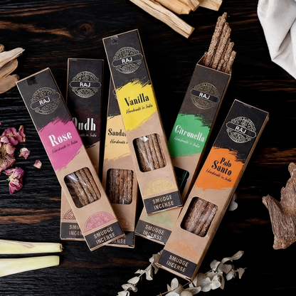 Hand-Rolled Natural Indian Incense Sticks for Relaxation