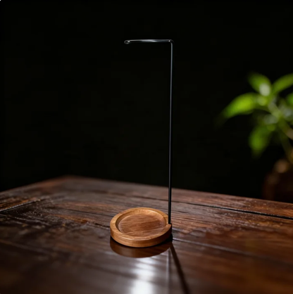 Minimalist Wood & Metal Upside-Down Incense Holder