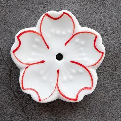 Elegant Ceramic Sakura Incense Stick Holder for Home Décor