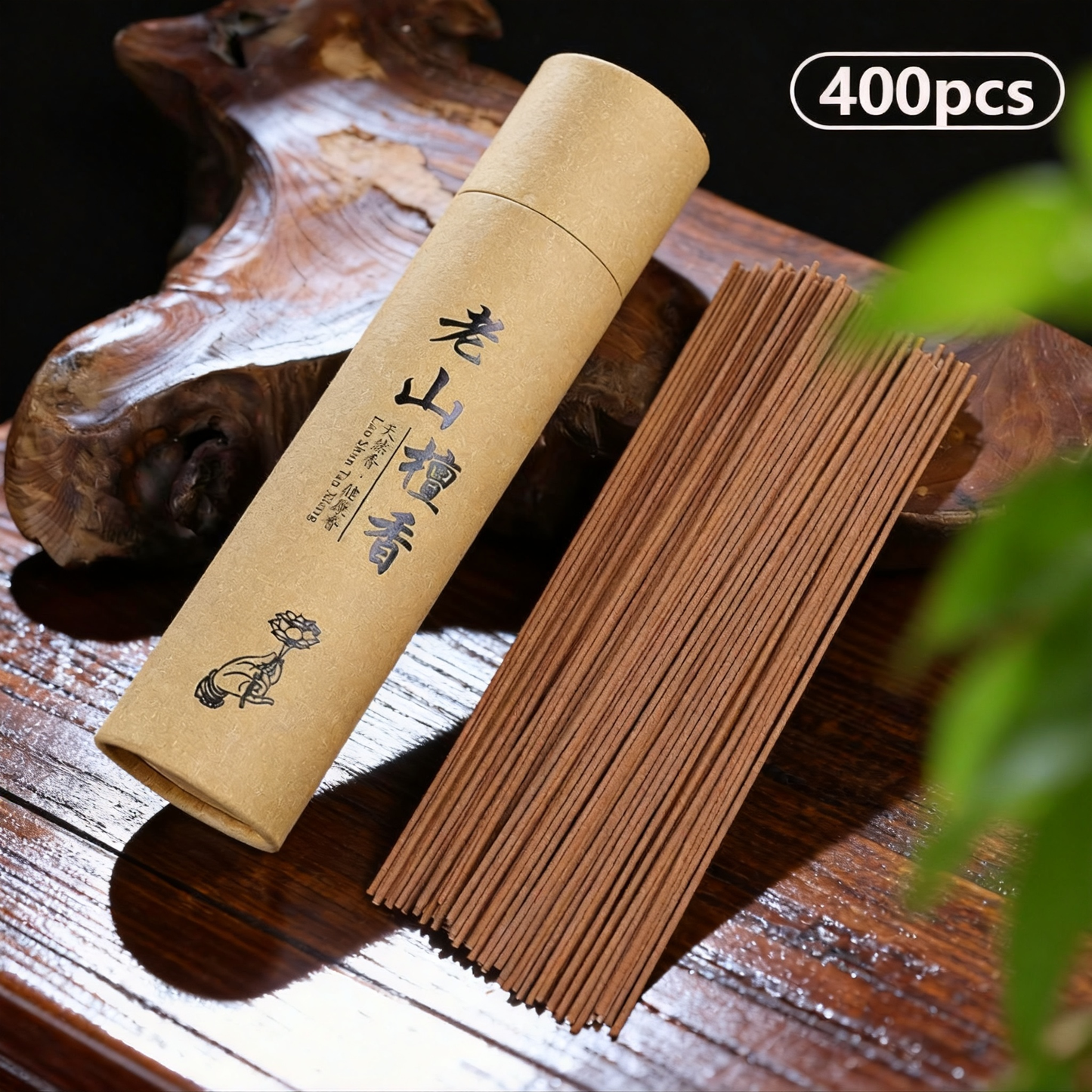 400 Pcs Natural Sandalwood Agarwood Incense Sticks for Meditation & Relaxation